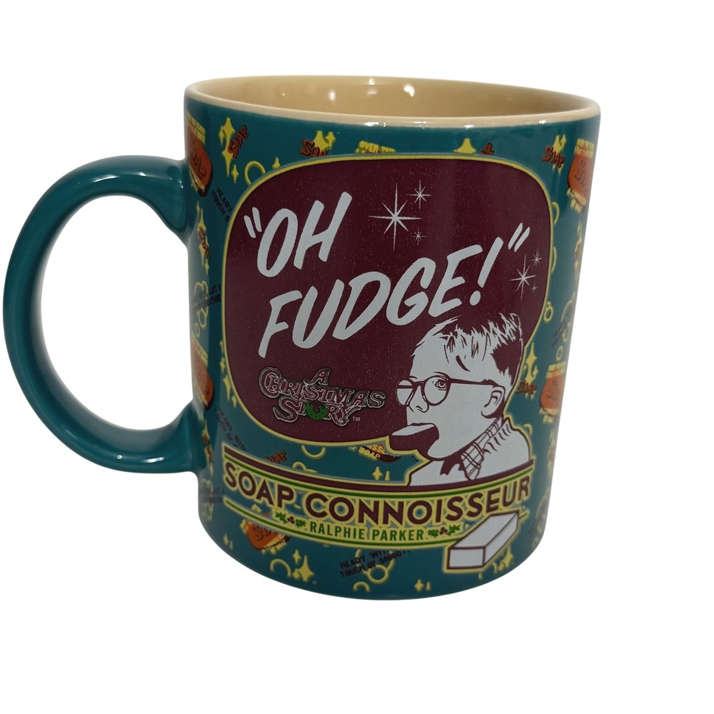 A Christmas‎ Story "Oh Fudge!" Ralphie Parker Soap Connoisseur Ceramic Mug 20oz